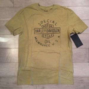 NWT HARLEY-DAVIDSON MENS T SHIRT. MEDIUM : ARMY OLIVE GREEN